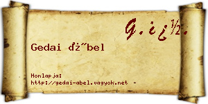 Gedai Ábel névjegykártya